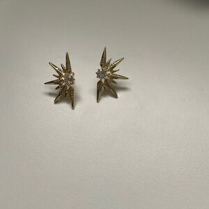 Gold Plated Starburst Earrings